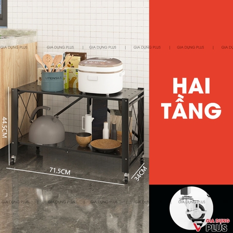 Kệ Đựng Đồ Đa Năng Gấp Gọn Cho Phòng Khách, Bếp, Tắm, Ngủ Cực Kỳ Tiện Lợi Bằng Thép Carbon Chắc Chắn | Nanjie - Gia dụng Plus