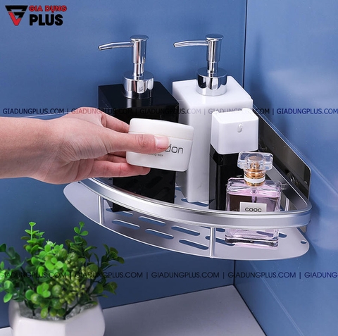 Kệ Tam Giác Dán Góc Tường Nhôm Không Gian Cao Cấp | Không Cần Khoan Tường | ShuangQuing - gia dụng plus