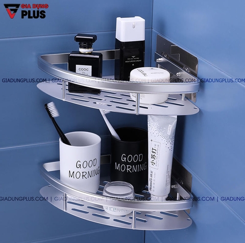 Kệ Tam Giác Dán Góc Tường Nhôm Không Gian Cao Cấp | Không Cần Khoan Tường | ShuangQuing - Gia dụng Plus