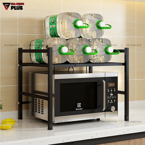 Kệ Để Lò Nướng, Lò Vi Sóng Hai Tầng Co Giãn Thông Minh Chân Đứng Bằng Thép, Sơn Tĩnh Điện Cao Cấp Chống Gỉ - TIGGANG - Gia dụng Plus