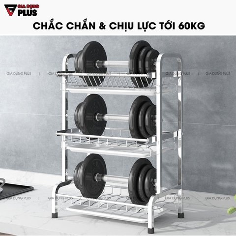 Kệ Đựng Chén Đĩa Ráo Nước Đặt Bàn Đa Năng | Có Khay Hứng Nước Sạch Sẽ Giúp Bếp Gọn Gàng Hơn | Nanjie - Gia dụng Plus