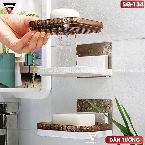 Giá Dán Tường Đựng Xà Bông Xà Phòng Cao Cấp Nhựa ABS Theo Phong Các Bắc Âu | ShuangQuing - Gia dụng Plus