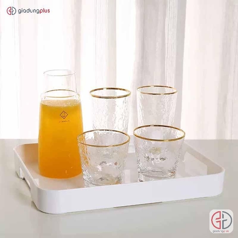 Khay Đựng Đồ Đa Năng Nhựa ABS Tiện Lợi, Hình Chữ Nhật Màu Trắng JIANXIA (JX-0302) - Gia dụng Plus