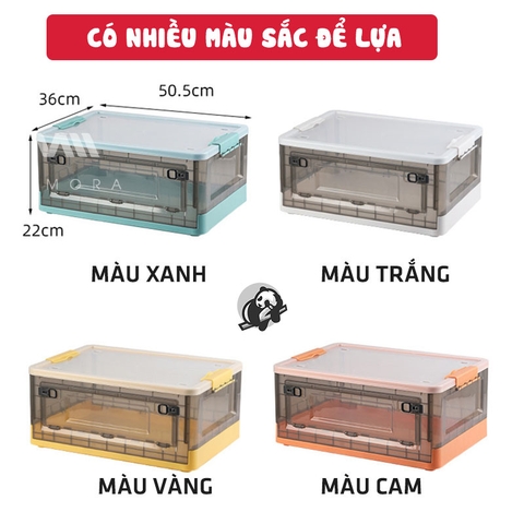 Hộp Đựng Đồ Gấp Gọn Nhựa Trong Suốt Có Nắp & Bánh Xe Cao Cấp | Đựng Đồ Chơi, Sách Vở, Quần Áo Tiện Lợi | ZhuangShong - Gia dụng Plus