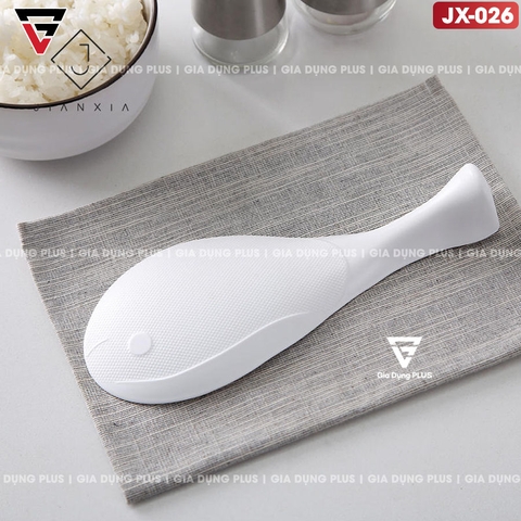 Muỗng Xới Cơm Nhựa PP Chống Dính Tiện Lợi, Có Chân Đứng Để Bàn Thông Minh JIANXIA (JX-0314) - Gia dụng Plus