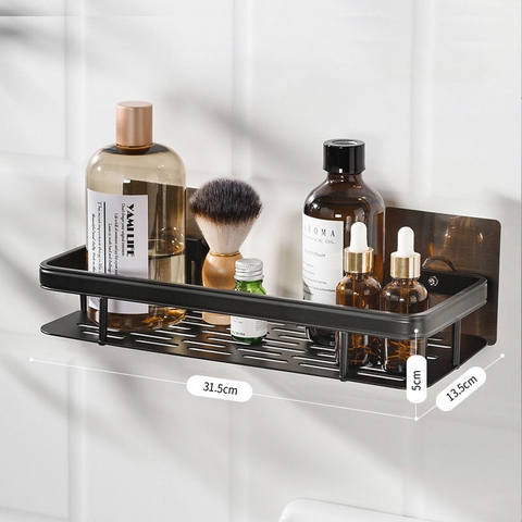 Kệ nhôm không gian đựng đồ dùng / dầu gội đa năng cho phòng tắm dán tường cao cấp ShuangQuing (SQ-0103) - Gia dụng Plus