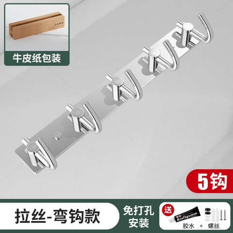 Thanh móc chữ L INOX 304/ treo quần áo inox 304 móc chữ L dán tường