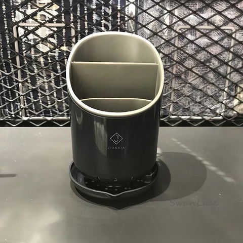 Ống đựng đũa đặt bàn thông minh có khay hứng nước, nhựa ABS cao cấp JIANXIA (JX-0311) - Gia dụng Plus