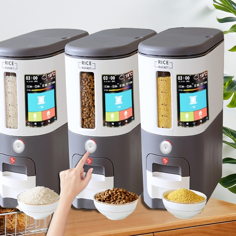 Thùng Đựng Gạo, Hạt Các Loại  Dung Tích 6KG Thông Minh Phong Cách Nhật Bản Gọn Gàng JIANXIA (JX-0312) - Gia dụng Plus