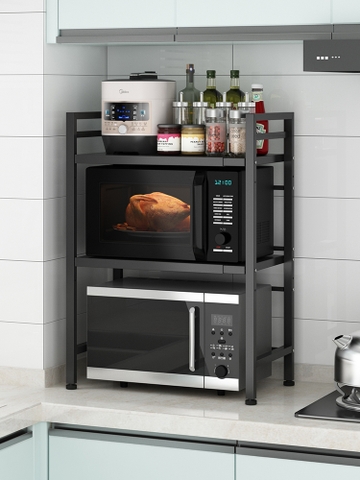 Kệ Để Lò Nướng, Lò Vi Sóng Hai Tầng Co Giãn Thông Minh Chân Đứng Bằng Thép, Sơn Tĩnh Điện Cao Cấp Chống Gỉ - TIGGANG - Gia dụng Plus