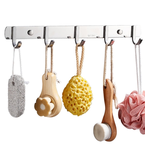 Móc Treo Quần Áo Đa Năng Bằng INOX Cao Cấp, Dán Tường | Moyang - Gia dụng Plus