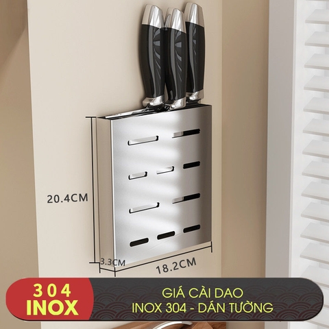 Bộ Các Loại Kệ Giá Cho Phòng Bếp INOX 304, Màu Nguyên Bản Dán Tường | Tối Ưu Không Gian | TIGGANG - Gia dụng Plus
