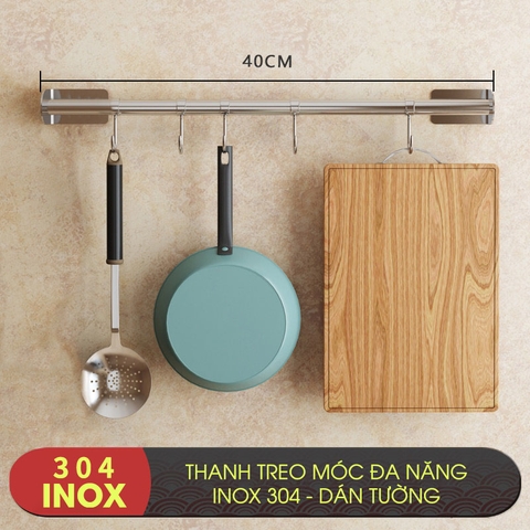 Bộ Các Loại Kệ Giá Cho Phòng Bếp INOX 304, Màu Nguyên Bản Dán Tường | Tối Ưu Không Gian | TIGGANG - Gia dụng Plus