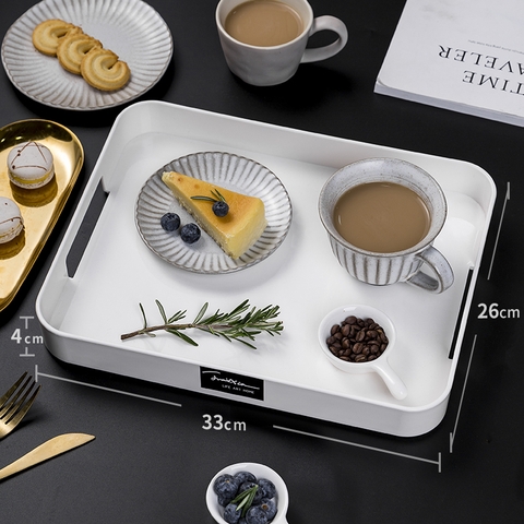 Khay Đựng Đồ Đa Năng Nhựa ABS Tiện Lợi, Hình Chữ Nhật Màu Trắng JIANXIA (JX-0302) - Gia dụng Plus