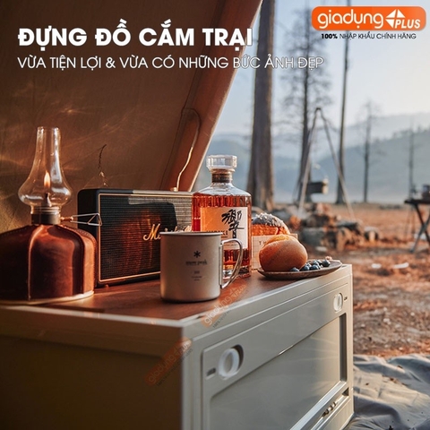 Hộp đựng đồ gấp gọn nắp gỗ MDF cao cấp cho cắm trại, đồ dùng, sách vở, quần áo phong cách cổ điển