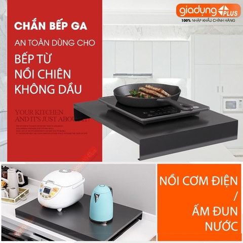 Tấm chắn mặt bếp ga inox 304, sơn tĩnh điện để đồ đa năng thêm không gian sử dụng cho bếp hẹp LAZYDO (LZ-0251)