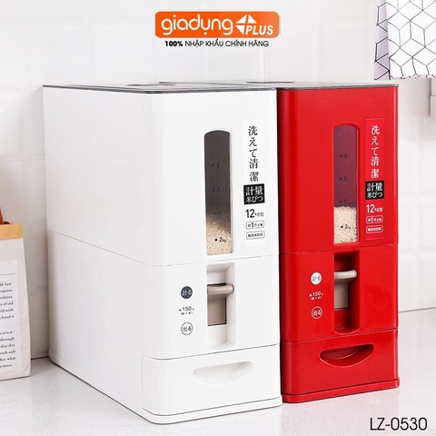 Thùng đựng gạo thông minh, lấy gạo tự động xuất Nhật (6KG & 12KG) chính hãng cao cấp LAZYDO - Gia dụng Plus
