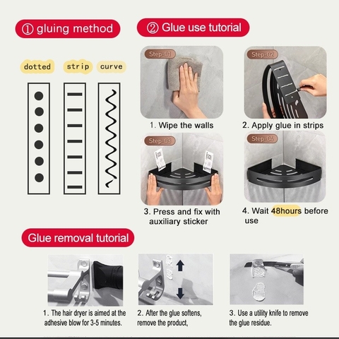 Keo dán tường cho kệ nhà bếp, kệ phòng tắm LTENG - Hàng nội địa Trung