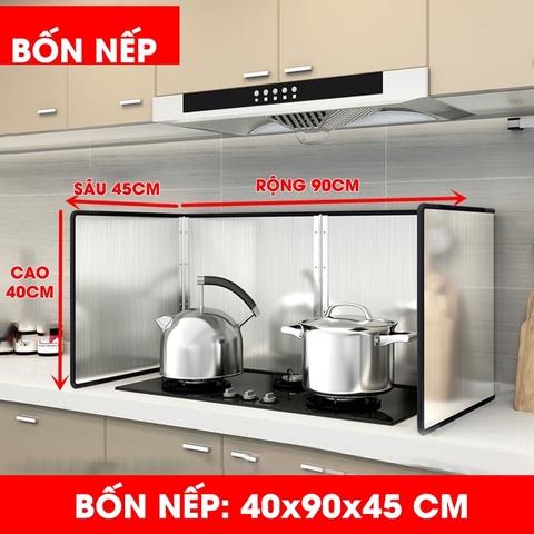 Tấm chắn dầu, chăn gió & cách nhiệt inox 304 cho nhà bếp, chống bám bẩn tường nhà bếp LAZYDO (LZ0250) - Gia dụng Plus