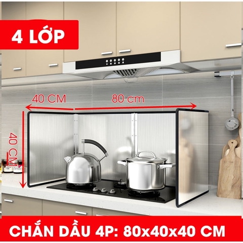 Tấm chắn dầu, chăn gió & cách nhiệt inox 304 cho nhà bếp, chống bám bẩn tường nhà bếp LAZYDO (LZ0250) - Gia dụng Plus