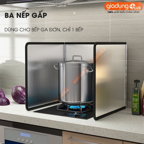 Tấm chắn dầu, chăn gió & cách nhiệt inox 304 cho nhà bếp, chống bám bẩn tường nhà bếp LAZYDO (LZ0250) - Gia dụng Plus