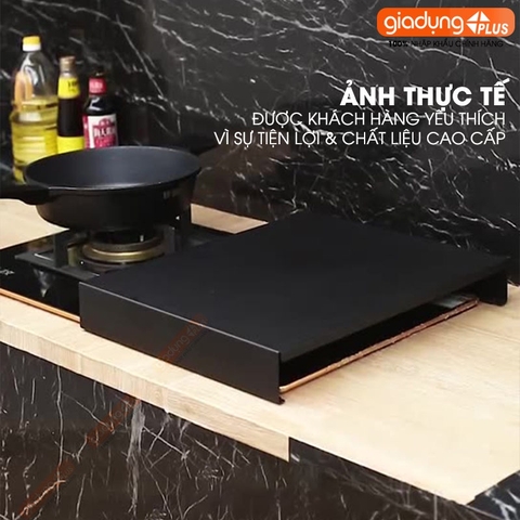 Tấm chắn mặt bếp ga inox 304, sơn tĩnh điện để đồ đa năng tăng thêm không gian sử dụng cho bếp hẹp LAZYDO (LZ-0251) - Gia dụng Plus