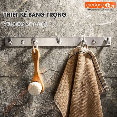 Móc Treo Quần Áo Đa Năng Bằng INOX Cao Cấp, Dán Tường | Moyang - Gia dụng Plus