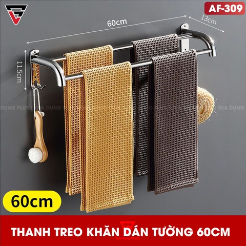 Thanh Treo Khăn Mặt, Khăn Tắm Bằng INOX 304 Dán Tường, Không Cần Khoan | MOYANG - Gia dụng Plus