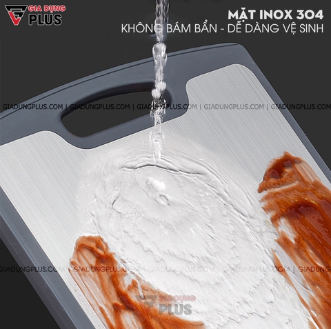 Thớt Hai Lớp Gỗ Mun Nguyên Tấm & INOX 304 Cao Cấp | Kháng Khuẩn & Chống Nấm Mốc | JIANXIA - Gia dụng Plus
