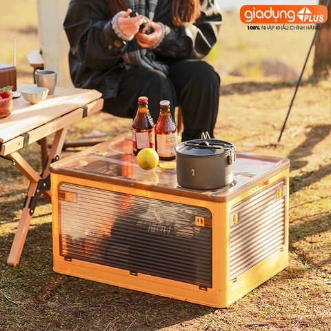 Hộp gấp gọn LAZYDO đựng đồ đa năng, dã ngoại, để sau xe ô tô - vân sóng mờ trong suốt (dung tích 28L, 40L, 55L) LAZYDO - Gia dụng Plus