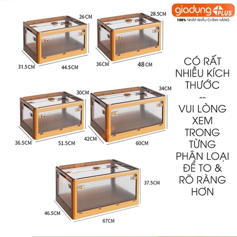 Hộp gấp gọn LAZYDO đựng đồ đa năng, dã ngoại, để sau xe ô tô - vân sóng mờ trong suốt (dung tích 28L, 40L, 55L) LAZYDO - Gia dụng Plus