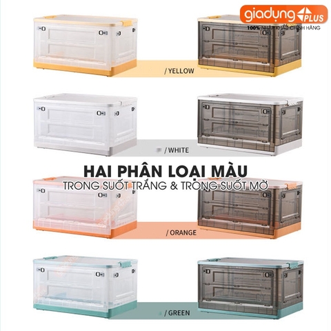 Thùng Đựng Đồ Gấp Gọn 82 Lít Cực Lớn Để Quần Áo, Đồ Dùng Gọn Gàng (Có Bánh Xe, Có Nắp, Ngăn Cửa) LAZYDO - Gia dụng Plus