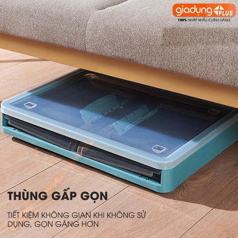 Hộp Đựng Đồ Gấp Gọn Nhựa Trong Suốt Có Nắp & Bánh Xe Cao Cấp | Đựng Đồ Chơi, Sách Vở, Quần Áo Tiện Lợi | ZhuangShong - Gia dụng Plus