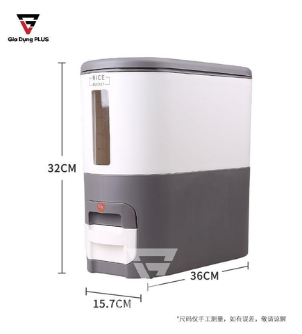 Thùng Đựng Gạo, Hạt Các Loại  Dung Tích 6KG Thông Minh Phong Cách Nhật Bản Gọn Gàng JIANXIA (JX-0312) - Gia dụng Plus