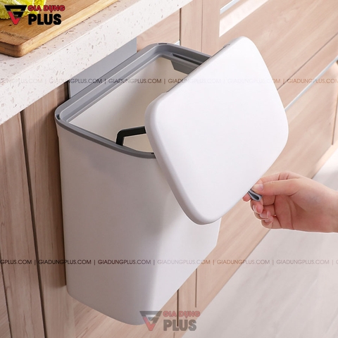 Thùng Đựng Rác Treo Cánh Tủ Bếp | Có Nắp Đậy Trượt Thông Minh Giúp Chống Mùi & Côn Trùng LAZYDO (LZ-0130) - Gia dụng Plus