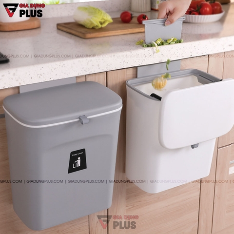 Thùng Đựng Rác Treo Cánh Tủ Bếp | Có Nắp Đậy Trượt Thông Minh Giúp Chống Mùi & Côn Trùng LAZYDO (LZ-0130) - Gia dụng Plus