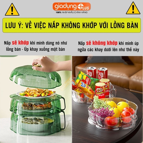 Lồng bàn giữ nhiệt đa năng 360 độ nhựa PET có nhiều tầng giúp chống bụi & côn trùng - bảo quản đồ ăn cho mùa Đông & Tết