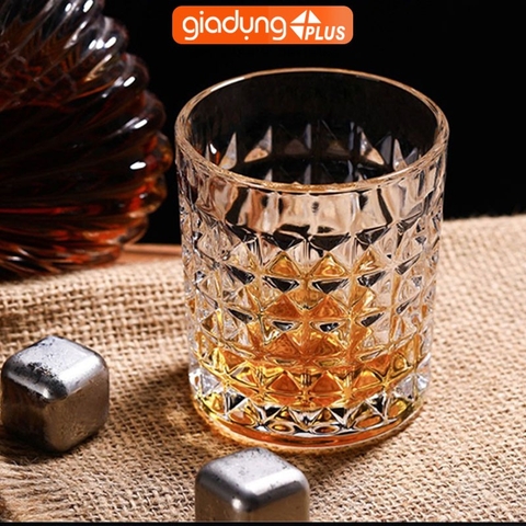 Cốc Uống Họa Tiết Kim Cương Phong Cách Retro | Ly Thủy Tinh Uống Nước Uống Cocktail Hiện Đại
