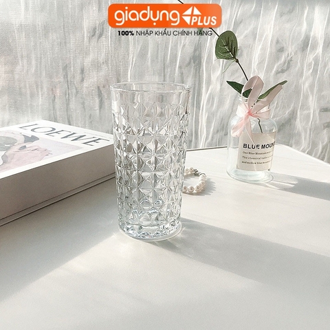 Cốc Uống Họa Tiết Kim Cương Phong Cách Retro | Ly Thủy Tinh Uống Nước Uống Cocktail Hiện Đại