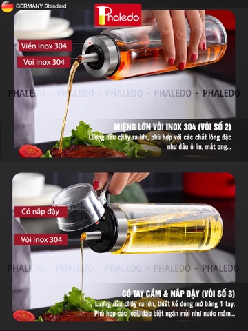 Chai Đựng Dầu Ăn, Bình Thủy Tinh Đựng Dầu Ăn, Nước Mắm,.. Thủy Tinh An Toàn Sức Khỏe, Chống Nhỏ Giọt