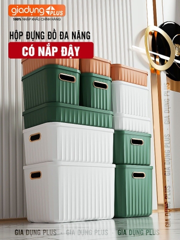 🔴OUTLET | Hộp Đựng Đồ Có Nắp Nhựa PP Đa Năng Cho Phòng Ngủ, Tủ Quần Áo, Phòng Khách Có Nắp Đậy Nhựa PP