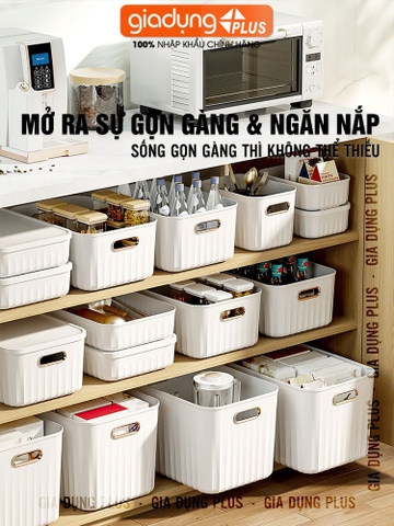 🔴OUTLET | Hộp Đựng Đồ Có Nắp Nhựa PP Đa Năng Cho Phòng Ngủ, Tủ Quần Áo, Phòng Khách Có Nắp Đậy Nhựa PP