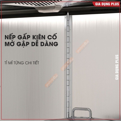 Tấm chắn dầu mỡ, chắn gió & cách nhiệt inox 304 cho nhà bếp, chống bám bẩn tường nhà bếp LAZYDO (LZ0250)