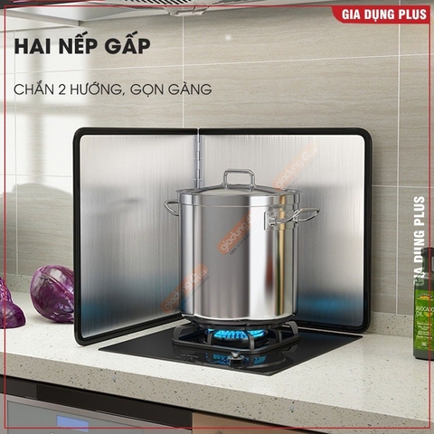 Tấm chắn dầu mỡ, chắn gió & cách nhiệt inox 304 cho nhà bếp, chống bám bẩn tường nhà bếp LAZYDO (LZ0250)