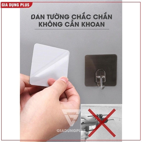 Móc dính tường chịu lực 8KG ShuangQing - Móc treo đồ đa năng siêu dính inox 304 không gỉ (LZ-0120)