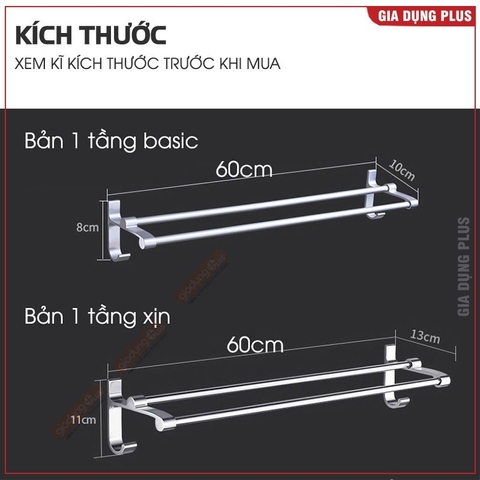 Giá Treo Khăn Nhà Tắm Nhôm Không Gian ERMO Không Cần Khoan(dán keo) Tiện Lợi, Chống Gỉ, Chịu Lực Tốt