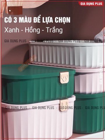 🔴OUTLET | Hộp đựng đồ lót, tất vớ, quần áo đa năng chia nhiều ngăn gọn gàng, có nắp đậy kín - nhựa PP cao cấp & chịu lực