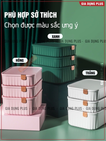 🔴OUTLET | Hộp đựng đồ lót, tất vớ, quần áo đa năng chia nhiều ngăn gọn gàng, có nắp đậy kín - nhựa PP cao cấp & chịu lực
