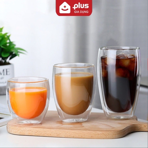 Cốc Thủy Tinh 2 Lớp Cách Nhiệt | Cốc Uống Nước, Cốc Uống Cà Phê Thủy Tinh Borosilicate
