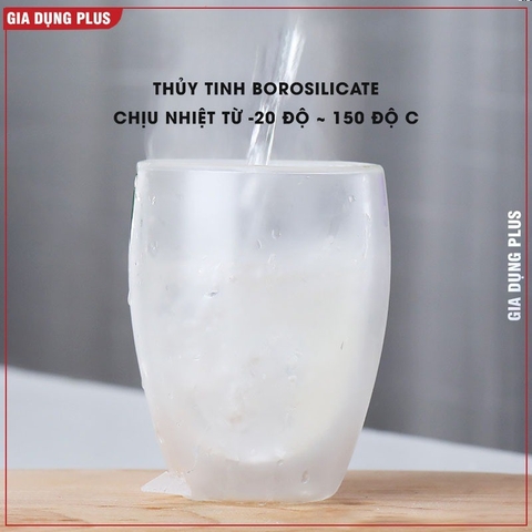 Cốc Thủy Tinh 2 Lớp Cách Nhiệt | Cốc Uống Nước, Cốc Uống Cà Phê Thủy Tinh Borosilicate